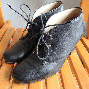 Leather Made in Italy Black Ankle Boots Size 36